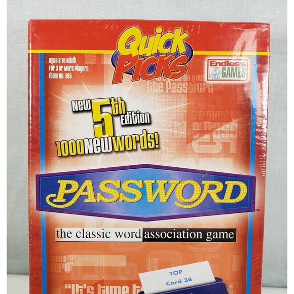 PASSWORD Endless Games 2008 Quick Picks 5th Edition -- New in Box - Picture 2 of 12